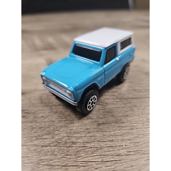 Maisto 1966 Ford Bronco Baby Blue White 4X4 Diecast 1/64 Mattel Loose Toy Car - Picture 1 of 6
